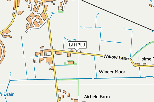 LA11 7LU map - OS VectorMap District (Ordnance Survey)