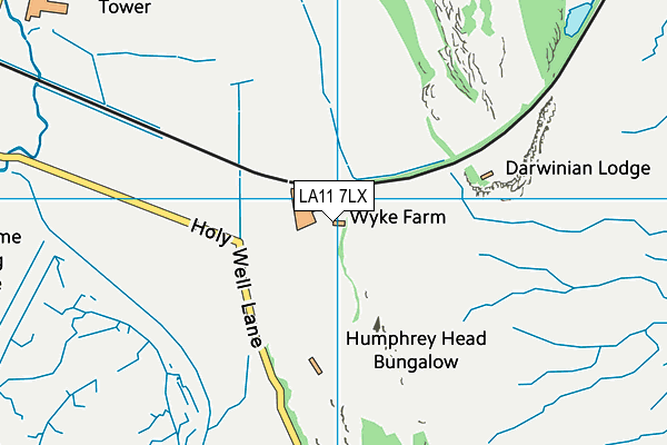 LA11 7LX map - OS VectorMap District (Ordnance Survey)