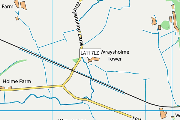 LA11 7LZ map - OS VectorMap District (Ordnance Survey)