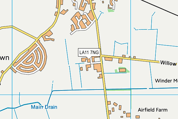 LA11 7NG map - OS VectorMap District (Ordnance Survey)