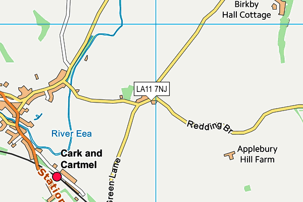 LA11 7NJ map - OS VectorMap District (Ordnance Survey)