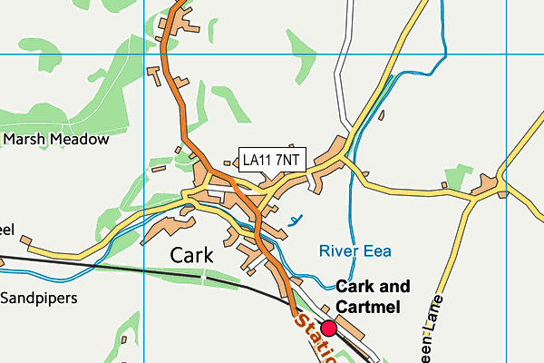 LA11 7NT map - OS VectorMap District (Ordnance Survey)