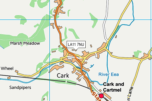 LA11 7NU map - OS VectorMap District (Ordnance Survey)