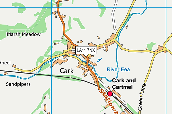 LA11 7NX map - OS VectorMap District (Ordnance Survey)