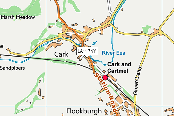 LA11 7NY map - OS VectorMap District (Ordnance Survey)