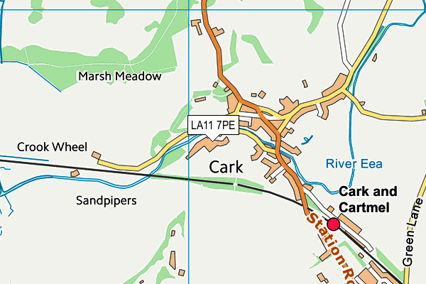 LA11 7PE map - OS VectorMap District (Ordnance Survey)