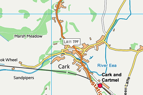 LA11 7PF map - OS VectorMap District (Ordnance Survey)