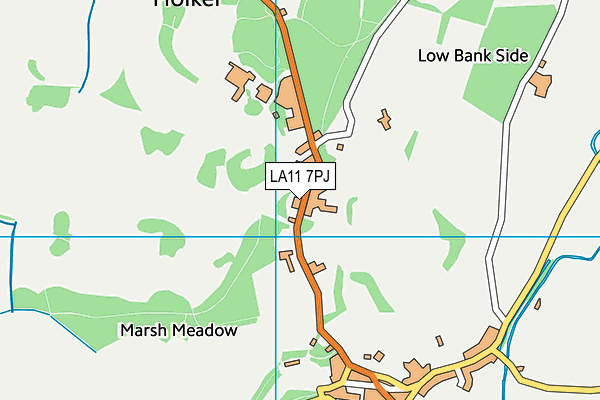 LA11 7PJ map - OS VectorMap District (Ordnance Survey)