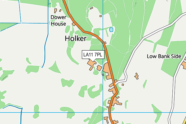 Holker Cricket Club map (LA11 7PL) - OS VectorMap District (Ordnance Survey)