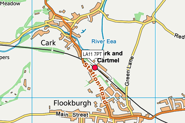 LA11 7PT map - OS VectorMap District (Ordnance Survey)