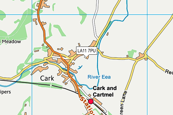 LA11 7PU map - OS VectorMap District (Ordnance Survey)