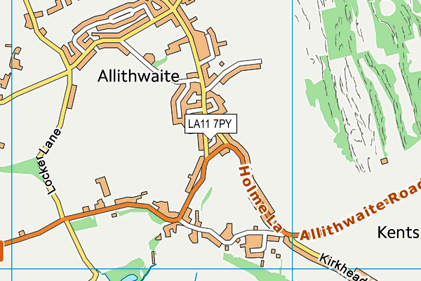 LA11 7PY map - OS VectorMap District (Ordnance Survey)