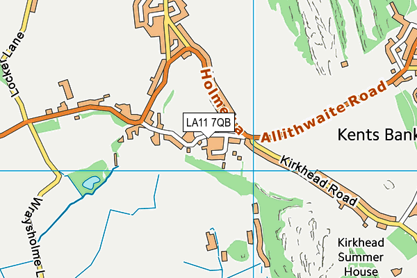 LA11 7QB map - OS VectorMap District (Ordnance Survey)