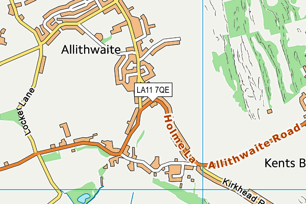 LA11 7QE map - OS VectorMap District (Ordnance Survey)
