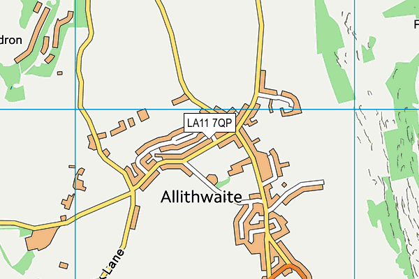 LA11 7QP map - OS VectorMap District (Ordnance Survey)