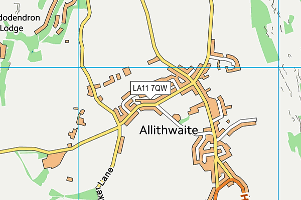 LA11 7QW map - OS VectorMap District (Ordnance Survey)