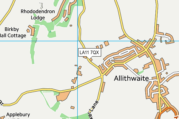 LA11 7QX map - OS VectorMap District (Ordnance Survey)