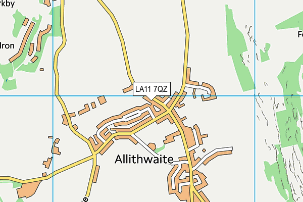 LA11 7QZ map - OS VectorMap District (Ordnance Survey)