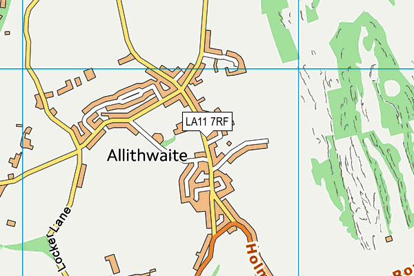 LA11 7RF map - OS VectorMap District (Ordnance Survey)