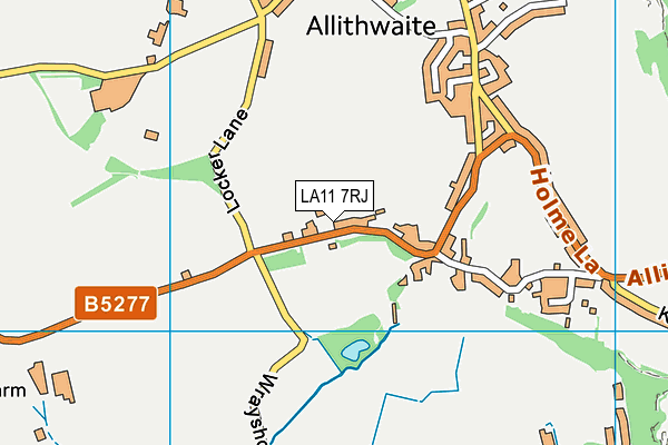 LA11 7RJ map - OS VectorMap District (Ordnance Survey)