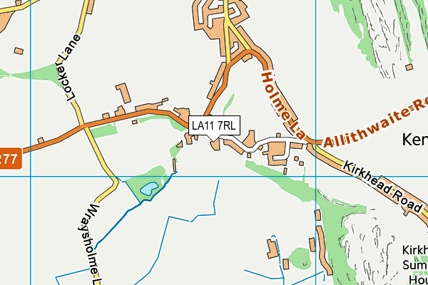 LA11 7RL map - OS VectorMap District (Ordnance Survey)