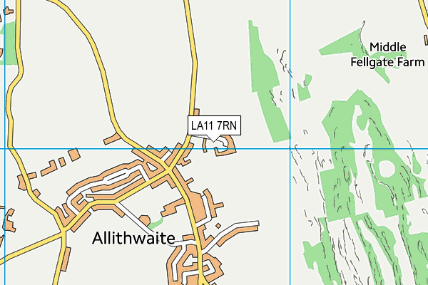 LA11 7RN map - OS VectorMap District (Ordnance Survey)
