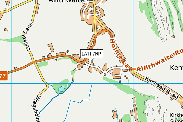LA11 7RP map - OS VectorMap District (Ordnance Survey)