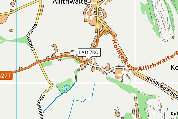 LA11 7RQ map - OS VectorMap District (Ordnance Survey)