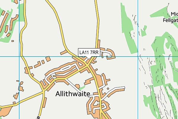 LA11 7RR map - OS VectorMap District (Ordnance Survey)