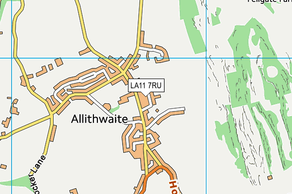 LA11 7RU map - OS VectorMap District (Ordnance Survey)