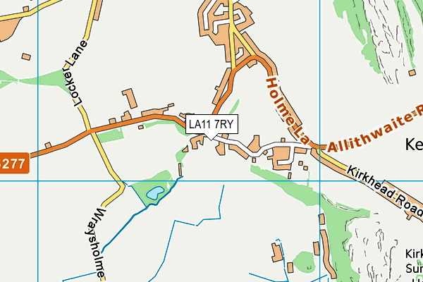 LA11 7RY map - OS VectorMap District (Ordnance Survey)