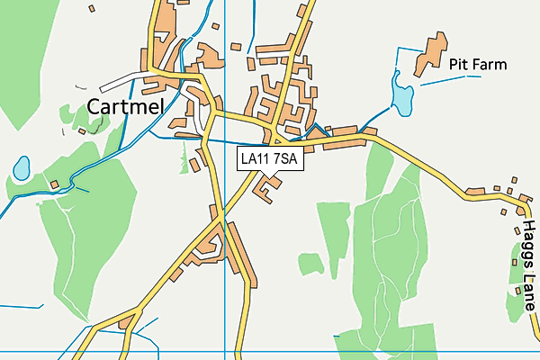 Cartmel Priory C Of E School map (LA11 7SA) - OS VectorMap District (Ordnance Survey)