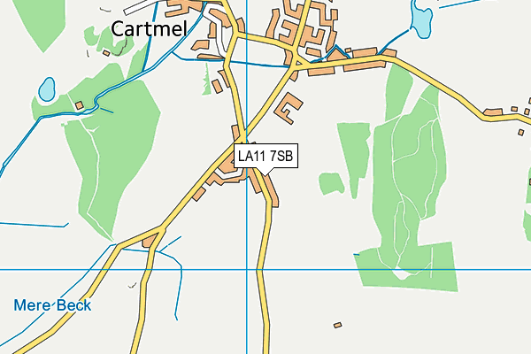 LA11 7SB map - OS VectorMap District (Ordnance Survey)