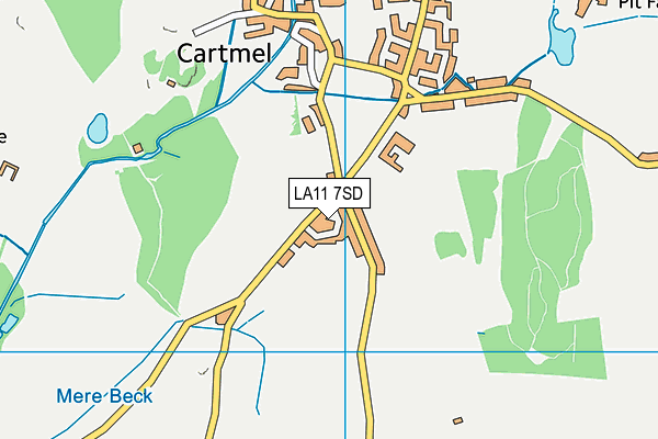 LA11 7SD map - OS VectorMap District (Ordnance Survey)