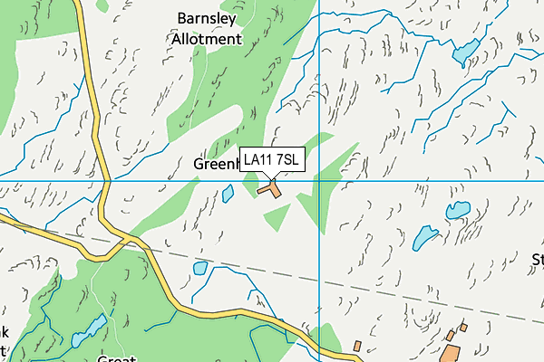 LA11 7SL map - OS VectorMap District (Ordnance Survey)