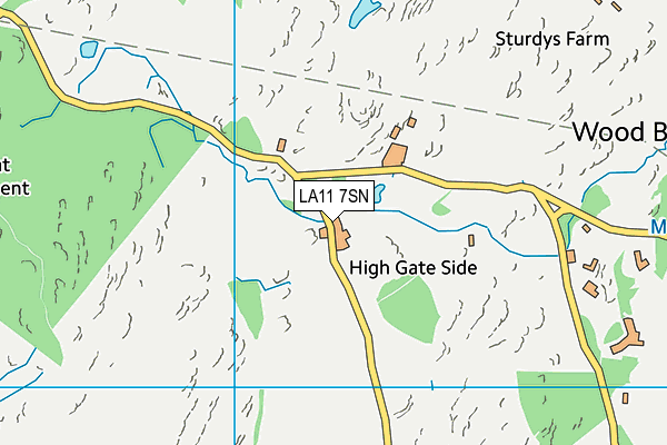 LA11 7SN map - OS VectorMap District (Ordnance Survey)
