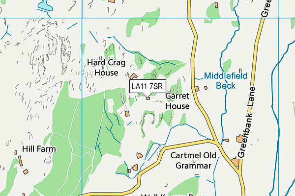LA11 7SR map - OS VectorMap District (Ordnance Survey)