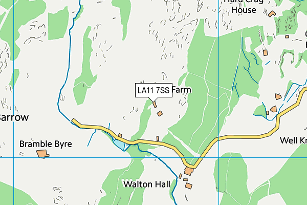 LA11 7SS map - OS VectorMap District (Ordnance Survey)