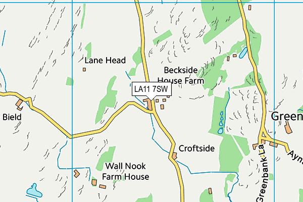 LA11 7SW map - OS VectorMap District (Ordnance Survey)