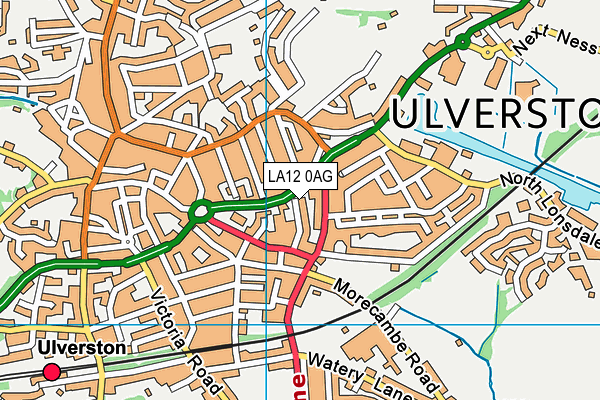LA12 0AG map - OS VectorMap District (Ordnance Survey)