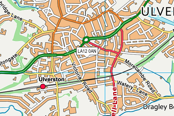 LA12 0AN map - OS VectorMap District (Ordnance Survey)