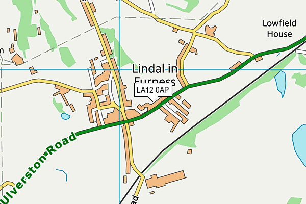 LA12 0AP map - OS VectorMap District (Ordnance Survey)