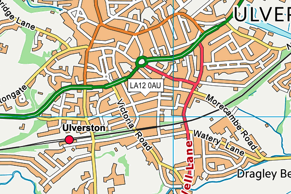 LA12 0AU map - OS VectorMap District (Ordnance Survey)
