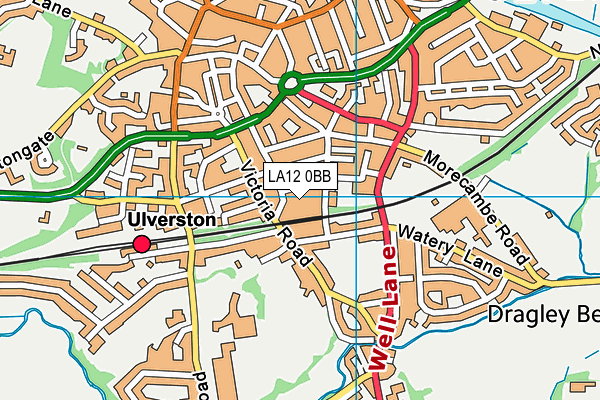 LA12 0BB map - OS VectorMap District (Ordnance Survey)