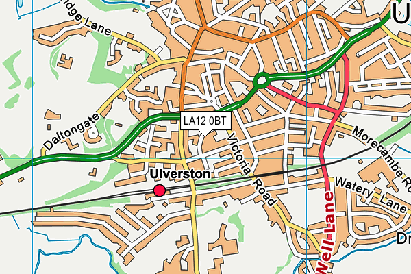 LA12 0BT map - OS VectorMap District (Ordnance Survey)