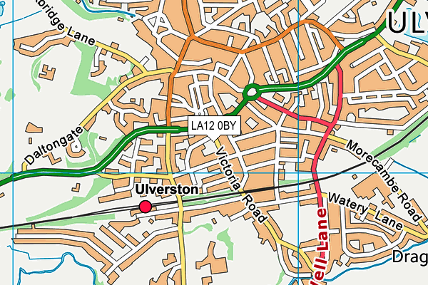 LA12 0BY map - OS VectorMap District (Ordnance Survey)