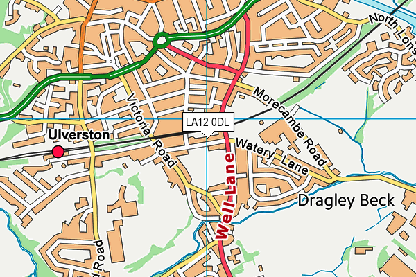 LA12 0DL map - OS VectorMap District (Ordnance Survey)