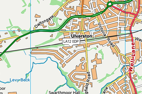LA12 0DP map - OS VectorMap District (Ordnance Survey)