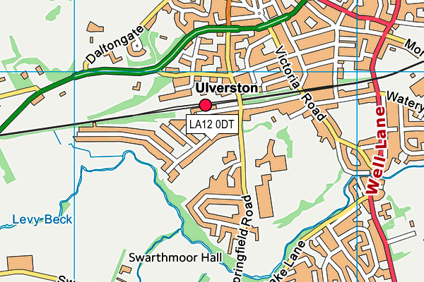 LA12 0DT map - OS VectorMap District (Ordnance Survey)