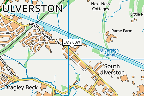 LA12 0DW map - OS VectorMap District (Ordnance Survey)